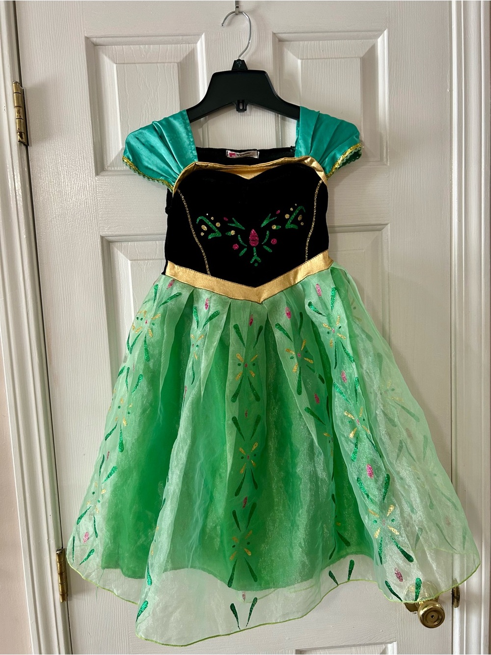 Green Princess-Inspired Girls Anna costume